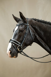 Dy'on Working Collection Patent Large Crank Noseband Bridle With White Padding And Flash